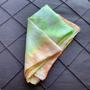 Vtg Silk Scarf, Hand Stitched Rectangular, Long, St. Patrick’s Day